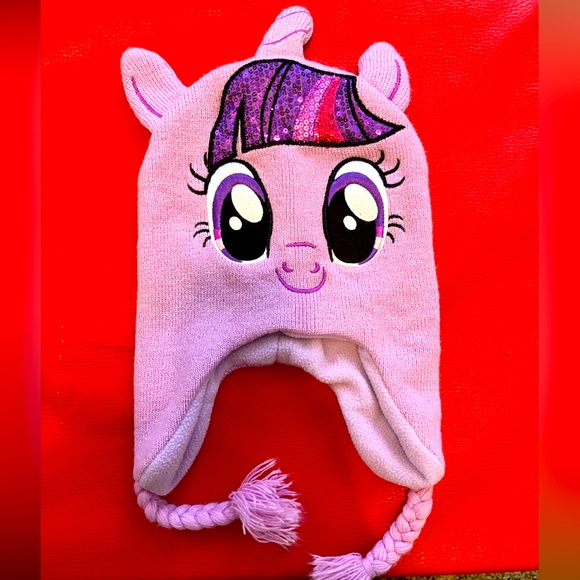 My Little Pony Twilight Sparkle snow winter hat with sequins - Picture 1 of 3